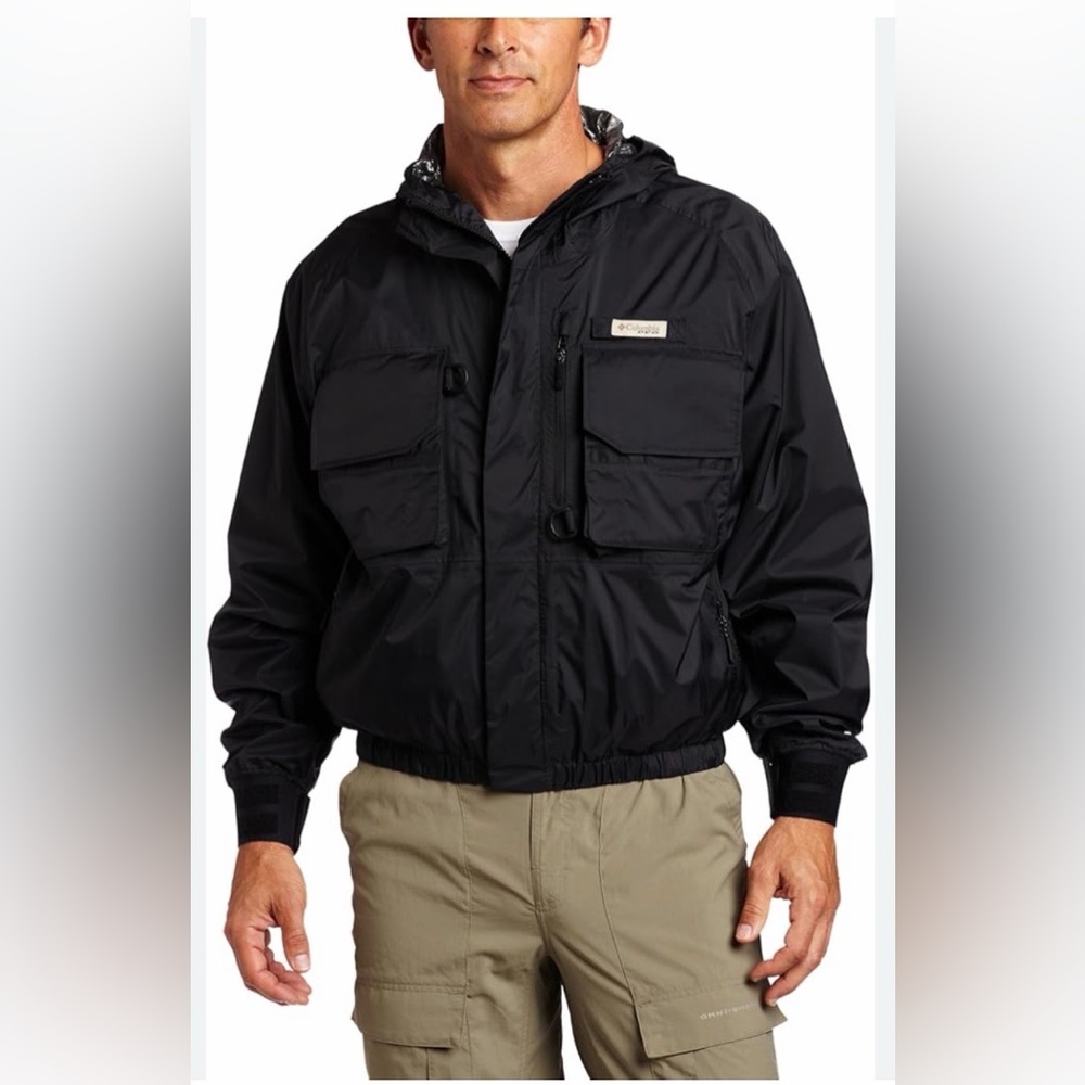 Columbia men’s‎ black PFG fishing jacket size large